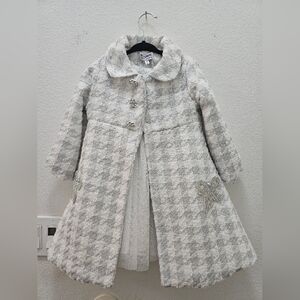 Elegant Blueberi Boulevard Litle Girl Dress Coat Set. 3T